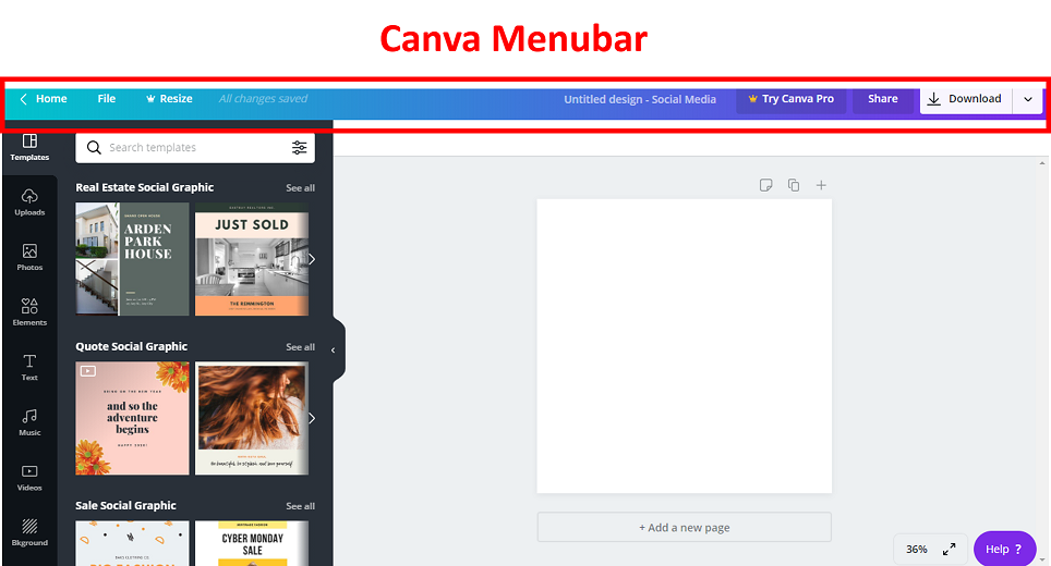 How to use Canva tool (2)