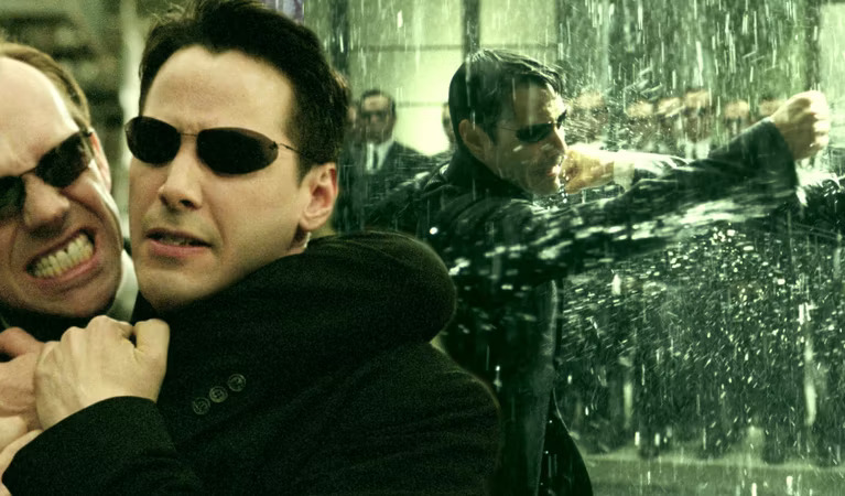 NEO FACE TO FACE WITH AGENT SMITH - THE MATRIX