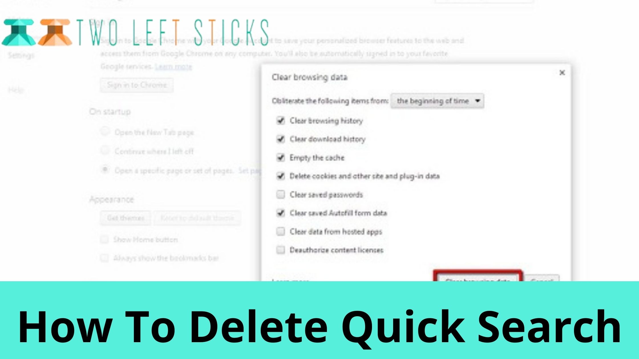 How To Delete Quick Search