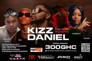 Kizz Daniel will come with a live concert in Ghana on Dec 23.