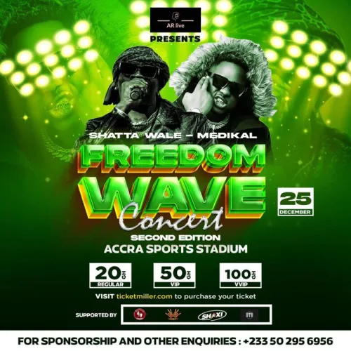 Freedom Wave Concert: Shatta & Medikall filled up Accra Stadium