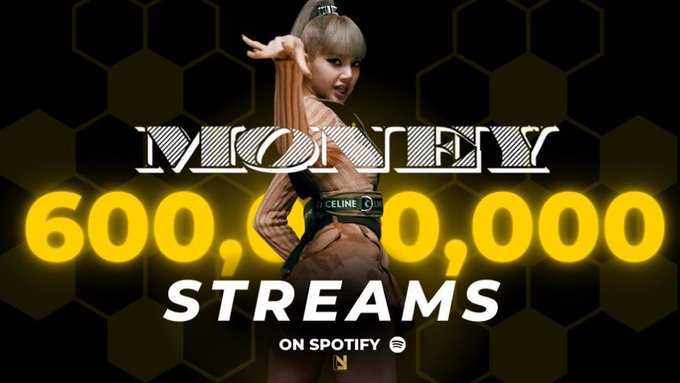 BLACKPINK’s LISA achieved 600M streams on Spotify for MONEY