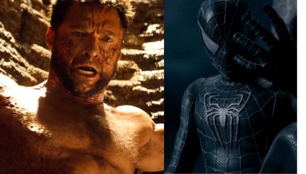 Hugh Jackman's Wolverine and Tobey Maguire's Spider-Man.