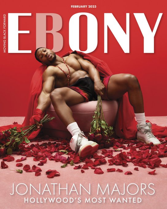Jonathan Majors got featured on the Ebony Magazine's February Cover