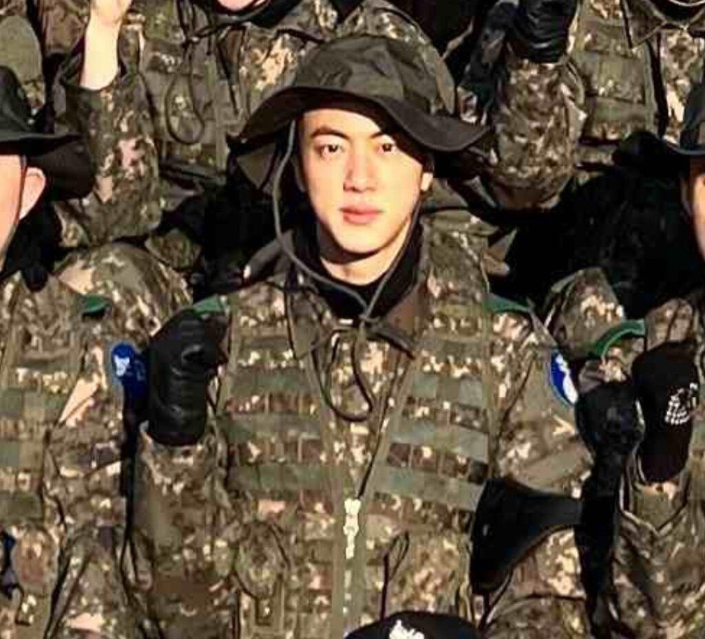 Jin is serving Korean Army 
