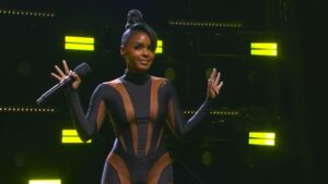 Janelle Monae took part in the NBA All-Star Celebrity Game