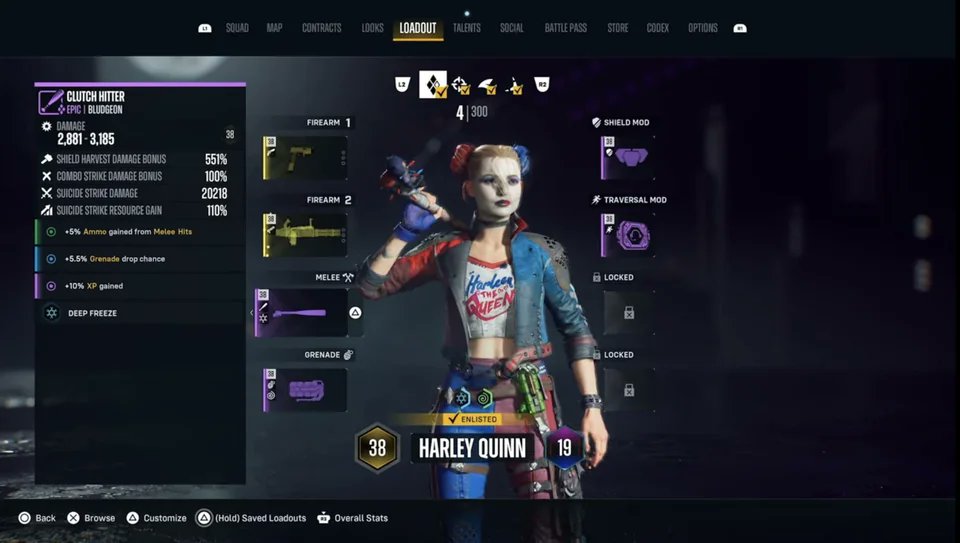Harley Quinn, in the Suicide Squad Game