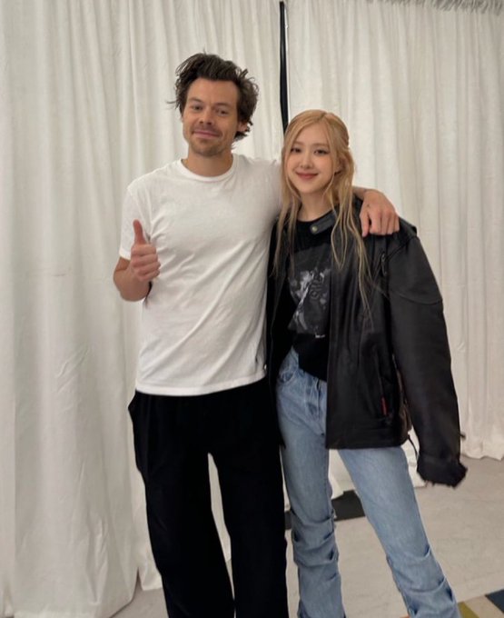 Harry Style with the BLACKPINK member Rose