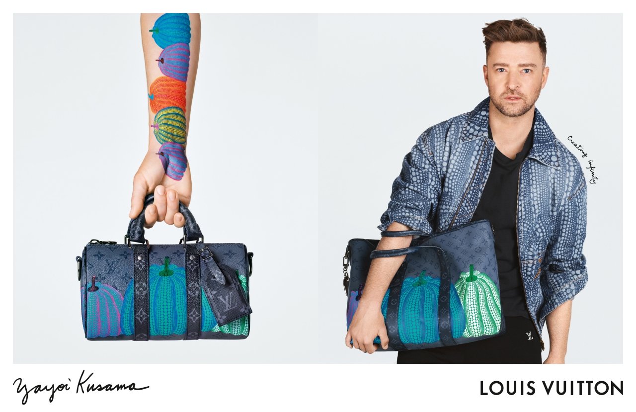 Justin Timberlake debuted for the Louis Vuitton x Yayoi Kusama campaign