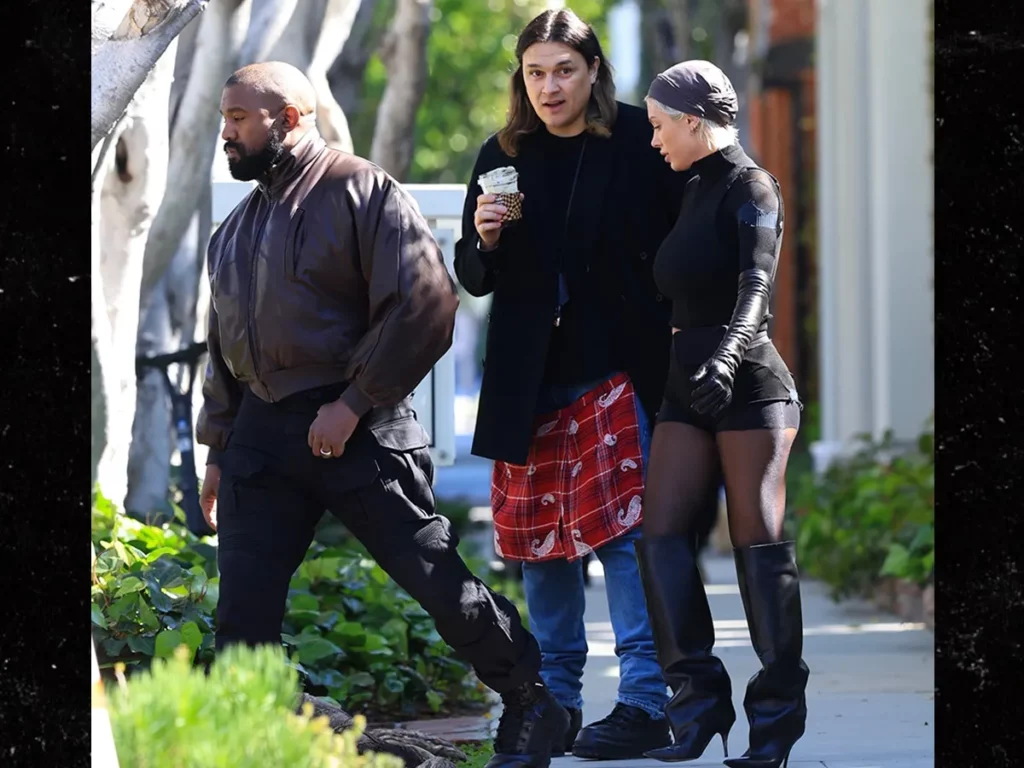 Guillermo Andrade, a designer for 424, accompanied Kanye West and Bianca Censori 